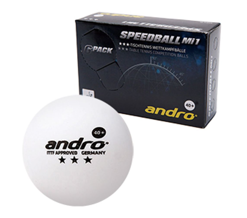 Ss 안드로-스피드볼 Mi 1 3star 플라스틱볼(6입) 탁구공/플라스틱공/논셀룰로이드 볼/폴리볼
