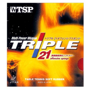 Ss TSP-트리플 21 (Triple 21) 평면러버, 파워공격형, 색상:적,흑 스피드:9.95 스핀:10/탁구/라켓/라바/탁구채/러버