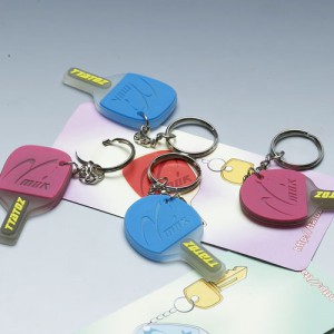 Ss 엠투케이-젤리열쇠고리 색상:핑크,파랑 모양:쉐이크,펜홀더/악세사리/라켓/탁구/열쇠고리/키홀더/열쇠 고리