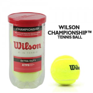 Ss 윌슨-챔피온쉽 2입 캔볼, 재질-라이크코어, 구성과 탄력이 월등히 향상된 테니스볼/테니스/공/WILSON