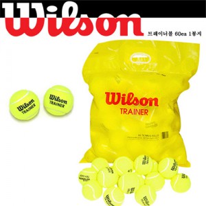 Ss 윌슨-트레이너 연습공 1봉(60ea), 7cm, 재질:니들펠트, 내구성우수/테니스/연습공/테니스공/WILSON