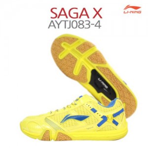 Ss 리닝-SAGA X 배드민턴화 AYTJ083-4 (옐로우/블루)/인도어화/스포츠화/운동화/배드민턴