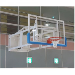 Ss 우리-벽부착전동식 농구대 WR3122 특수투명아크릴사용, 경기용링(지름45㎝) 환봉 20㎜/농구대/농구골대
