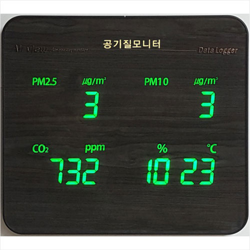 타임아트 - 에어뷰 AW-200 벽걸이형 미세먼지 측정기